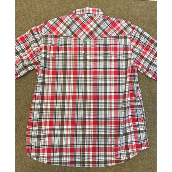 Old Navy Pearl Snap Shirt Mens XXL Long Sleeve Plaid Western 100% Cotton - Picture 2 of 7
